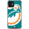 NFL Miami Dolphins Retro Logo iPhone 12 Mini Clear Case