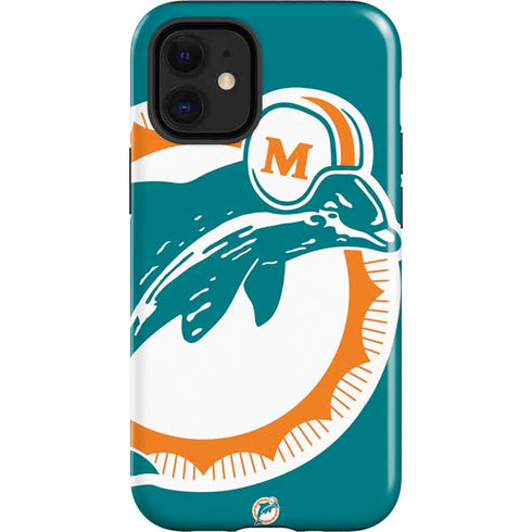 NFL Miami Dolphins Retro Logo iPhone 12 Mini Impact Case
