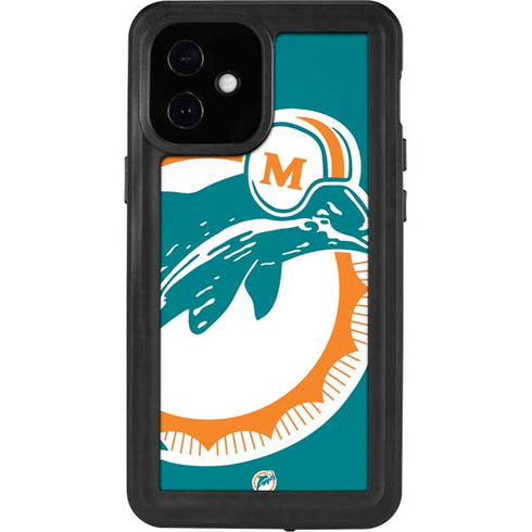 NFL Miami Dolphins Retro Logo iPhone 12 Mini Waterproof Case