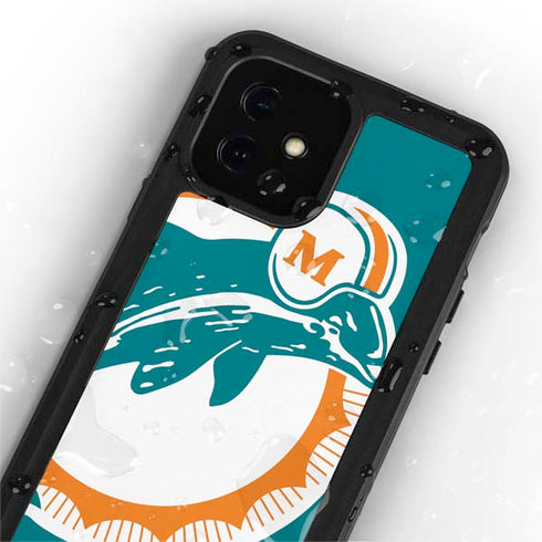 NFL Miami Dolphins Retro Logo iPhone 12 Mini Waterproof Case