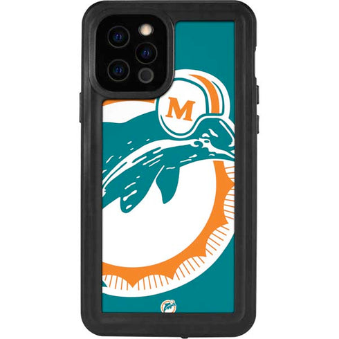 NFL Miami Dolphins Retro Logo iPhone 12 Pro Waterproof Case