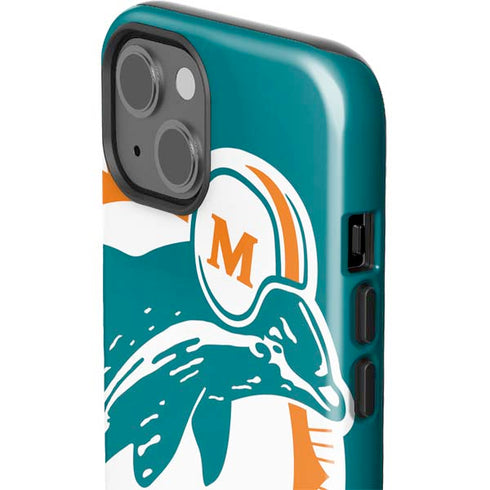NFL Miami Dolphins Retro Logo iPhone 14 Plus Impact Case