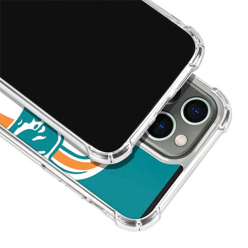 NFL Miami Dolphins Retro Logo iPhone 15 Pro Clear Case