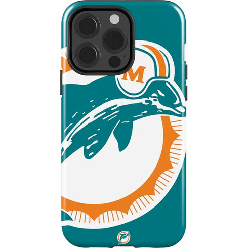 NFL Miami Dolphins Retro Logo iPhone 15 Pro Impact Case