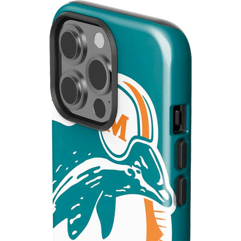 NFL Miami Dolphins Retro Logo iPhone 15 Pro Impact Case