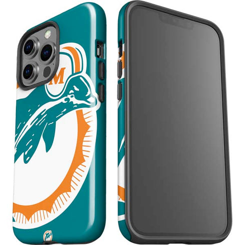 NFL Miami Dolphins Retro Logo iPhone 15 Pro Impact Case