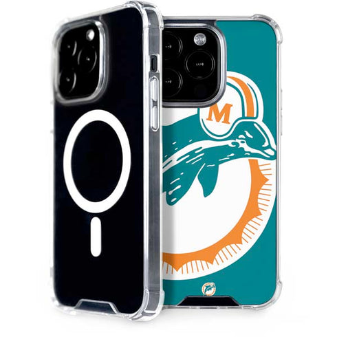 NFL Miami Dolphins Retro Logo iPhone 15 Pro MagSafe Case