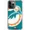 NFL Miami Dolphins Retro Logo iPhone 15 Pro Max Clear Case