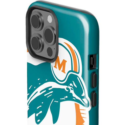 NFL Miami Dolphins Retro Logo iPhone 15 Pro Max Impact Case