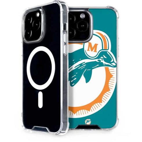 NFL Miami Dolphins Retro Logo iPhone 15 Pro Max MagSafe Case