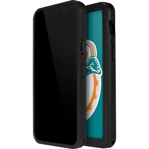 NFL Miami Dolphins Retro Logo iPhone 15 Plus Waterproof Case