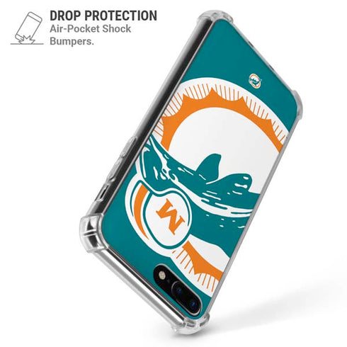 NFL Miami Dolphins Retro Logo iPhone 7/8 Plus Clear Case