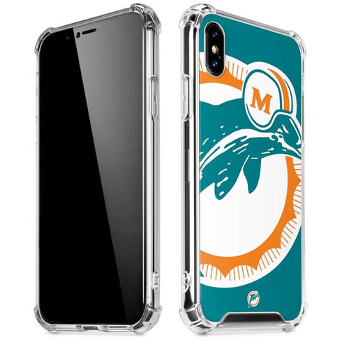 NFL Miami Dolphins Retro Logo iPhone X/XS Clear Case
