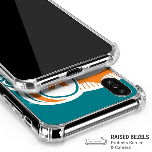NFL Miami Dolphins Retro Logo iPhone X/XS Clear Case