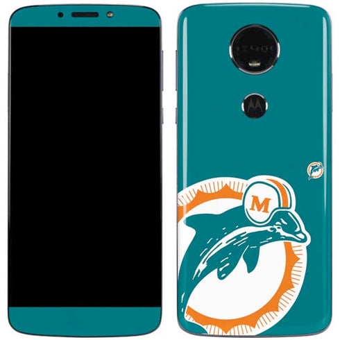 NFL Miami Dolphins Retro Logo Moto E5 Plus Skin