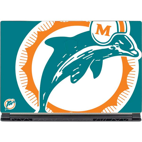 NFL Miami Dolphins Retro Logo MSI GS65 Stealth Laptop Skin