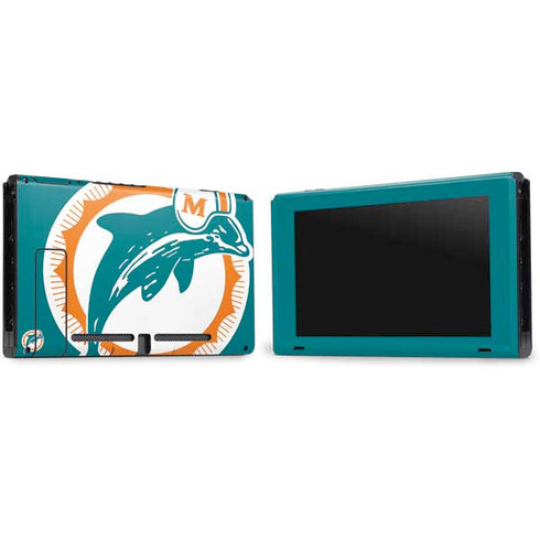NFL Miami Dolphins Retro Logo Nintendo Switch Bundle Skin