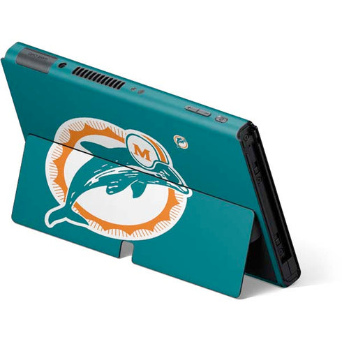 NFL Miami Dolphins Retro Logo Nintendo Switch OLED (2021) Skin