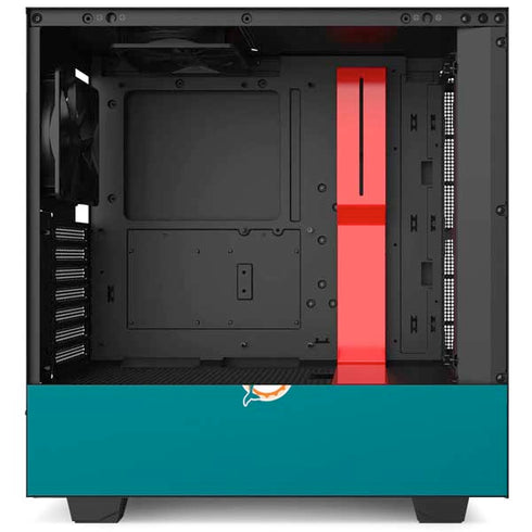 NFL Miami Dolphins Retro Logo NZXT H510 Compact ATX Mid-Tower Case Skin
