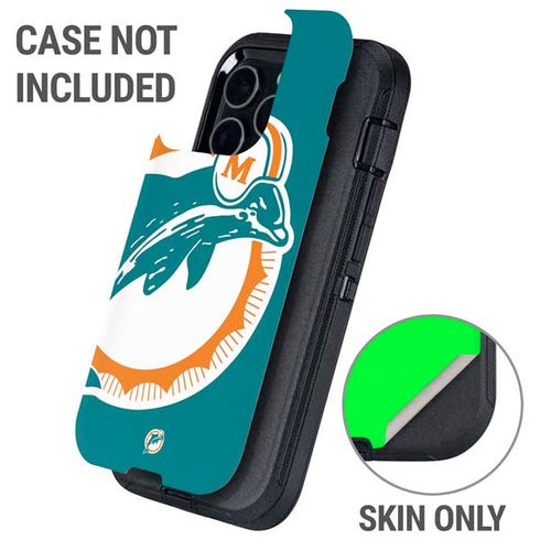 NFL Miami Dolphins Retro Logo Otterbox Defender iPhone Skin