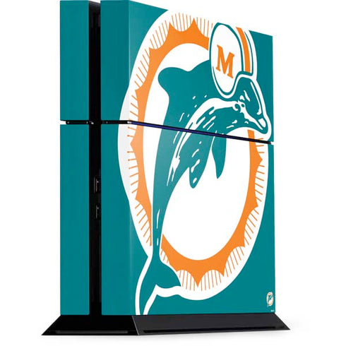 NFL Miami Dolphins Retro Logo PS4 Console Skin