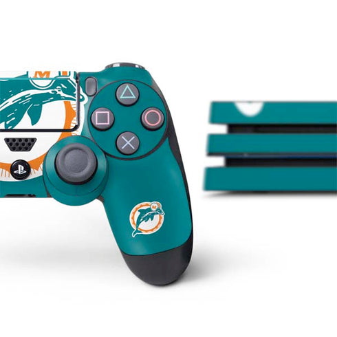 NFL Miami Dolphins Retro Logo PS4 Pro Bundle Skin