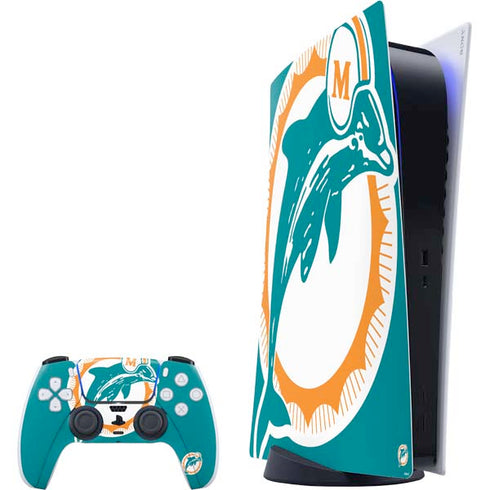 NFL Miami Dolphins Retro Logo PS5 Digital Edition Bundle Skin