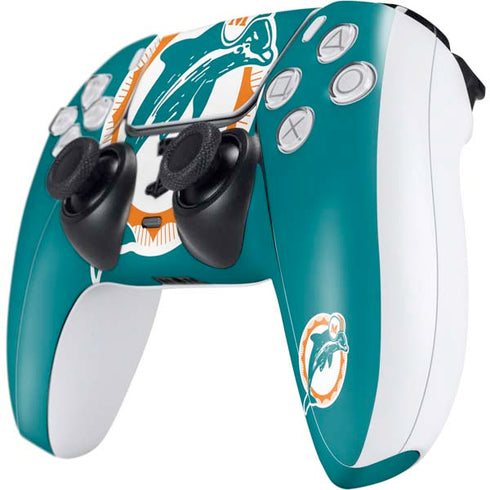 NFL Miami Dolphins Retro Logo PS5 Controller Skin
