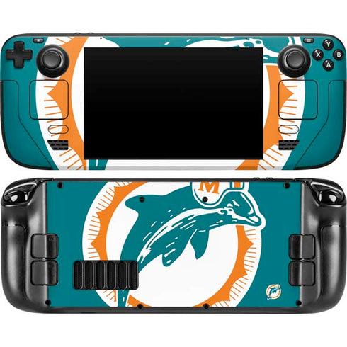 NFL Miami Dolphins Retro Logo Steam Deck Handheld Gaming Computer Skin