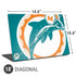 NFL Miami Dolphins Retro Logo Universal Laptop 18in (14.6 x 10.6in) Skin