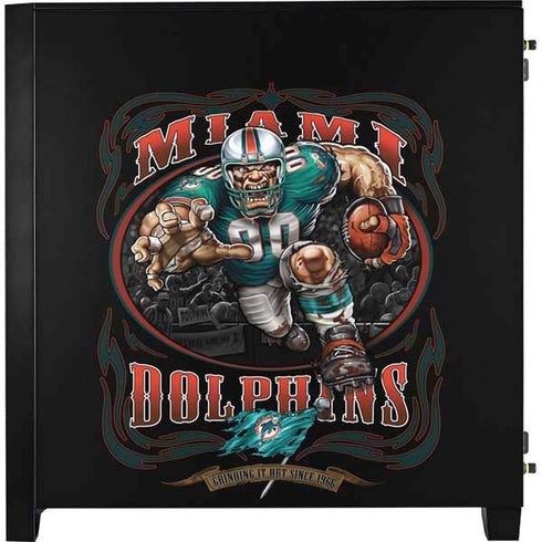 Liquid Blue NFL Miami Dolphins Running Back Corsair 4000D Tempered Glass Mid-Tower ATX Case Skin