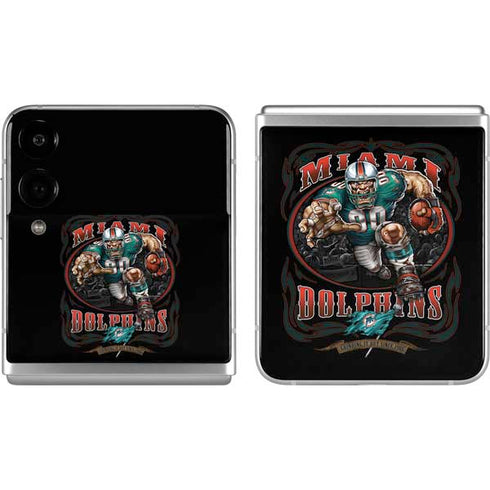 Liquid Blue NFL Miami Dolphins Running Back Galaxy Z Flip4 5G Skin