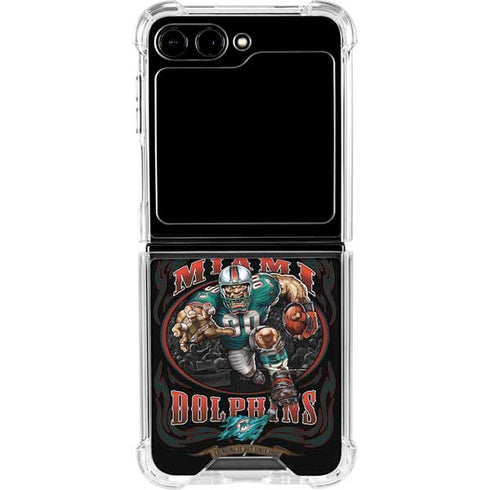 Liquid Blue NFL Miami Dolphins Running Back Galaxy Z Flip5 5G Clear Case