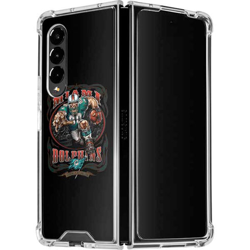 Liquid Blue NFL Miami Dolphins Running Back Galaxy Z Fold4 5G Clear Case