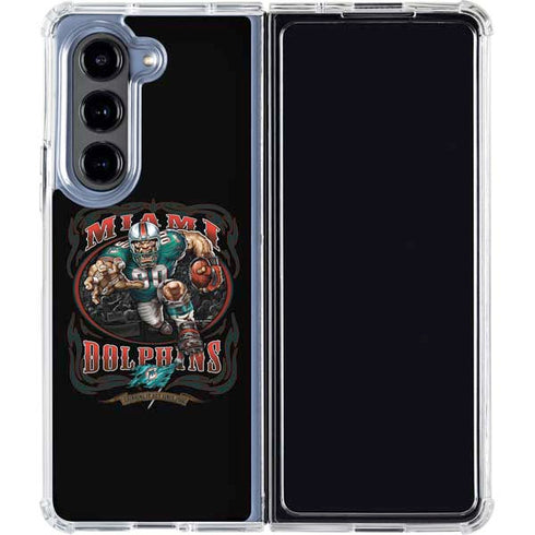 Liquid Blue NFL Miami Dolphins Running Back Galaxy Z Fold5 5G Clear Case