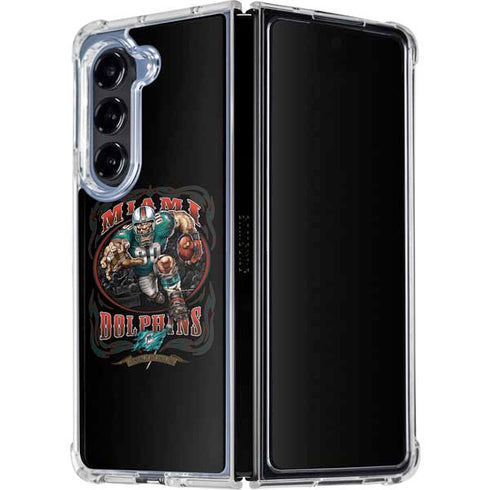 Liquid Blue NFL Miami Dolphins Running Back Galaxy Z Fold5 5G Clear Case