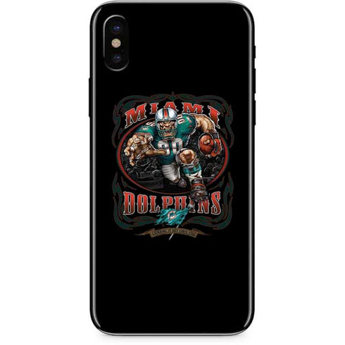 Liquid Blue NFL Miami Dolphins Running Back iPhone XS Skin