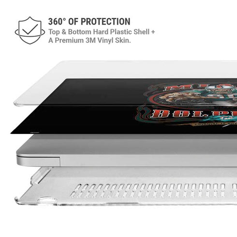 Liquid Blue NFL Miami Dolphins Running Back MacBook Pro 13in (2020) Case plus Skin