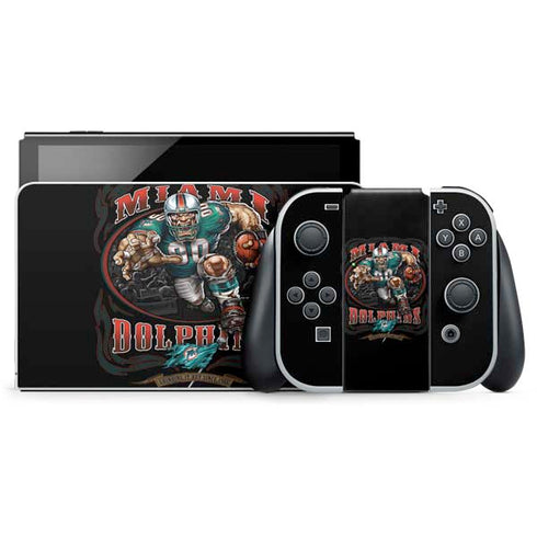 Liquid Blue NFL Miami Dolphins Running Back Nintendo Switch OLED (2021) Skin