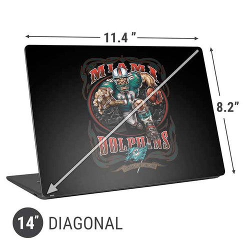 Liquid Blue NFL Miami Dolphins Running Back Universal Laptop 14in (11.4 x 8.2in) Skin