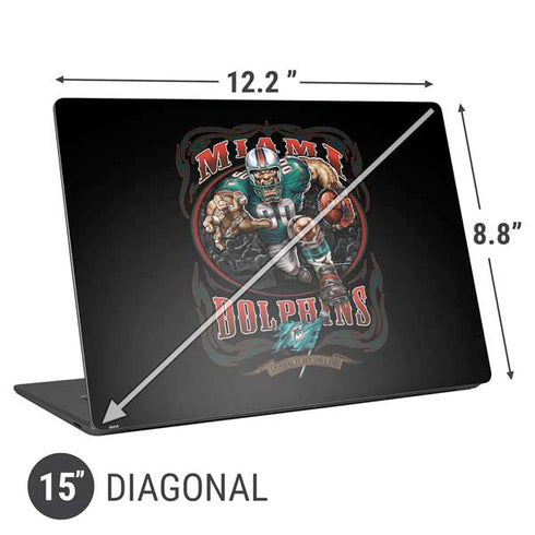 Liquid Blue NFL Miami Dolphins Running Back Universal Laptop 15in (12.2 x 8.8in) Skin