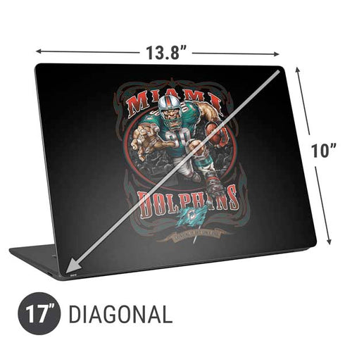Liquid Blue NFL Miami Dolphins Running Back Universal Laptop 17in (13.8 x 10in) Skin