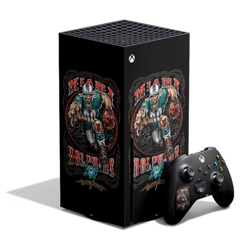 Liquid Blue NFL Miami Dolphins Running Back Xbox Series X Bundle Skin