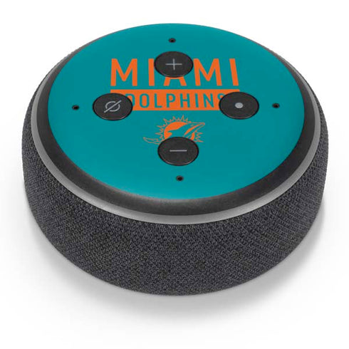 NFL Miami Dolphins Teal Performance Series Amazon Echo Dot Skin