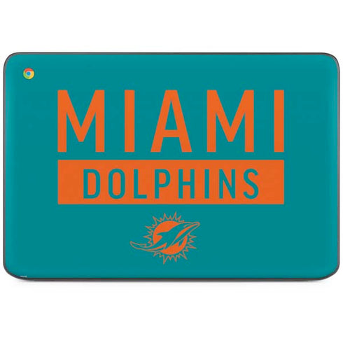 NFL Miami Dolphins Teal Performance Series HP Chromebook Skin