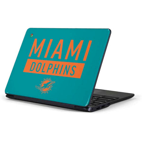 NFL Miami Dolphins Teal Performance Series Samsung Chromebook Skin