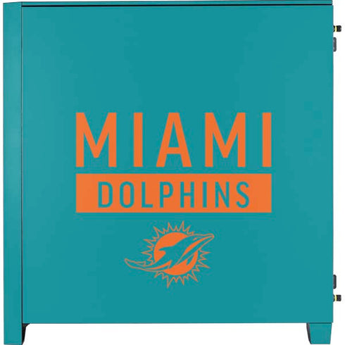 NFL Miami Dolphins Teal Performance Series Corsair 4000D Tempered Glass Mid-Tower ATX Case Skin