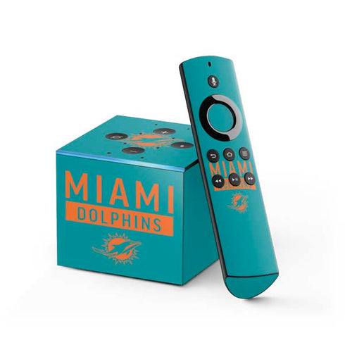 NFL Miami Dolphins Teal Performance Series Fire TV Cube Skin