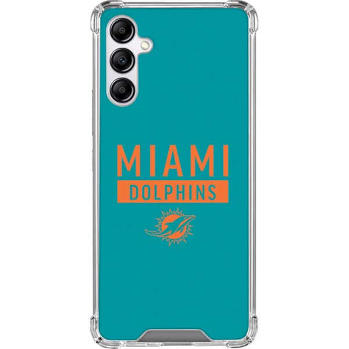 NFL Miami Dolphins Teal Performance Series Galaxy A14 5G Clear Case