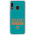 NFL Miami Dolphins Teal Performance Series Galaxy A20 Clear Case